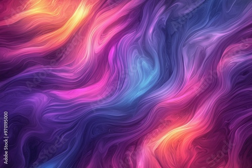 Abstract Swirling Pattern in Vibrant Hues of Purple, Pink, and Yellow