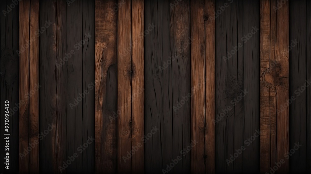 Modern and creative background, dark theme, wood texture, black and brown colors. Modern and creative background, dark theme, wood texture, black and brown colors.