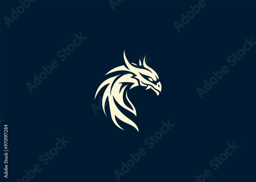 Vector illustration of Dragon Logo Design