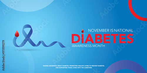 National Diabetes month is observed every year in November, it is the primary global awareness campaign focusing on diabetes. Vector illustration