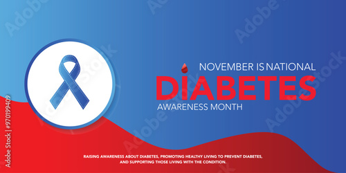 National Diabetes month is observed every year in November, it is the primary global awareness campaign focusing on diabetes. Vector illustration