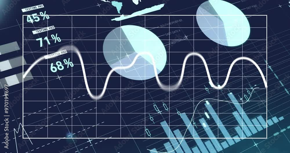 Animation of financial data processing over grid Animation of financial data processing over grid