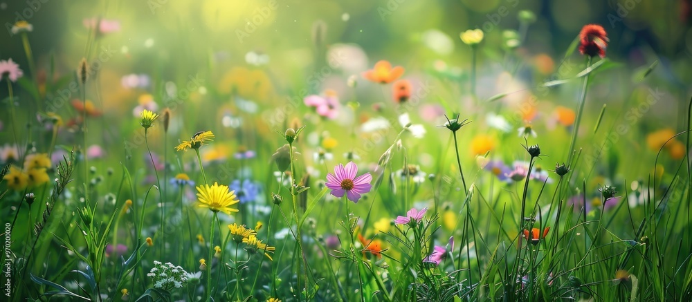 Flowers And Insects In A Summer Meadow Flowers And Insects In A Summer Meadow