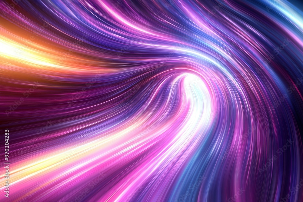 Abstract Swirling Lines in Vibrant Purple and Yellow Hues Abstract Swirling Lines in Vibrant Purple and Yellow Hues