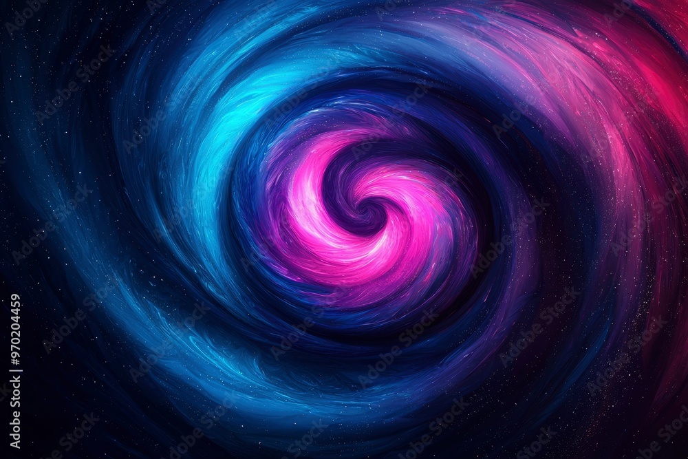 Abstract Swirling Nebula with Starry Background Abstract Swirling Nebula with Starry Background