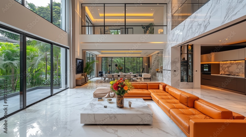 A modern apartment living room A modern apartment living room