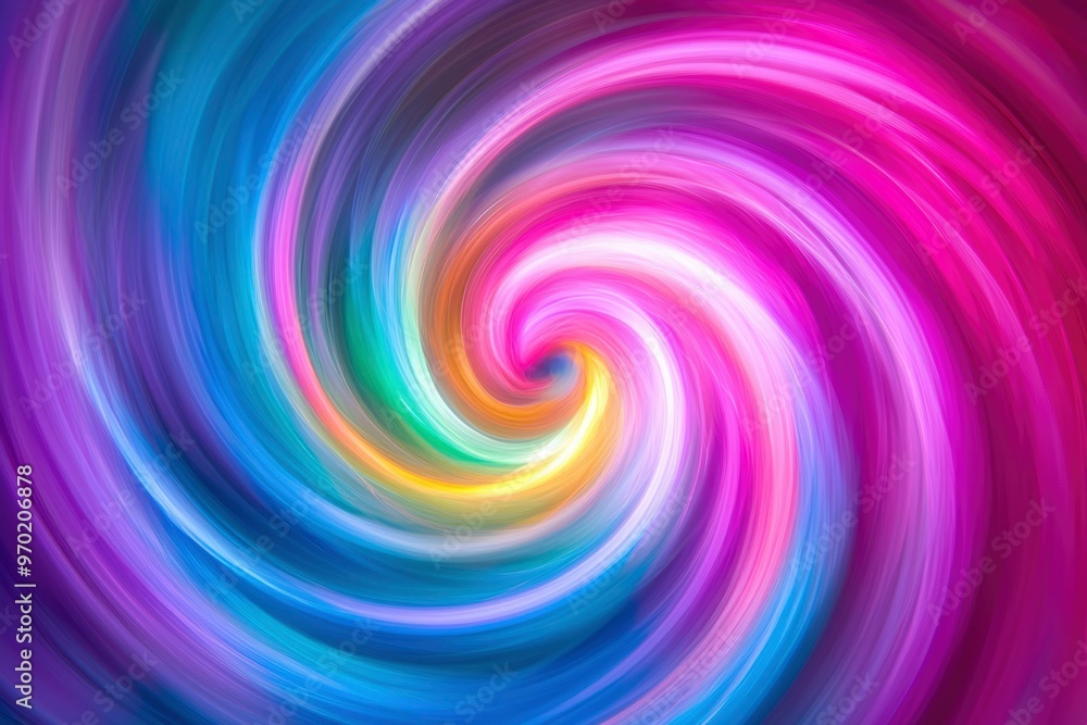 Abstract Swirling Rainbow Colors with Central White Focus Abstract Swirling Rainbow Colors with Central White Focus