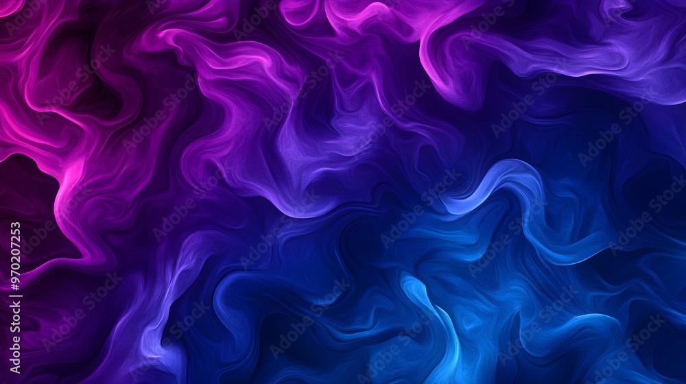 Mystical swirl pattern in shades of blue and purple, creating a dreamy and serene atmosphere, Watercolor technique, Subtle highlights, Seamless texture Mystical swirl pattern in shades of blue and purple, creating a dreamy and serene atmosphere, Watercolor technique, Subtle highlights, Seamless texture