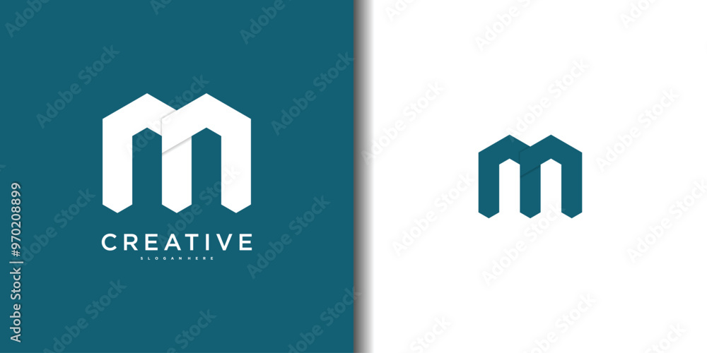 Abstrack initial letter M logo design template. Premium Vector Abstrack initial letter M logo design template. Premium Vector