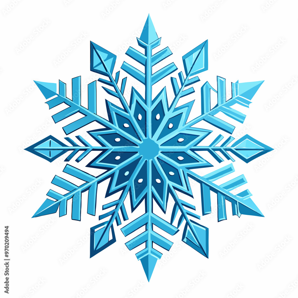 snowflake on white background snowflake on white background