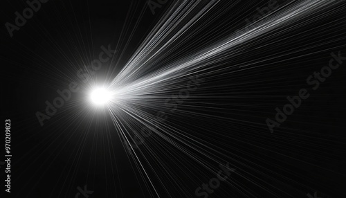 Abstract line art illustration of light flare design