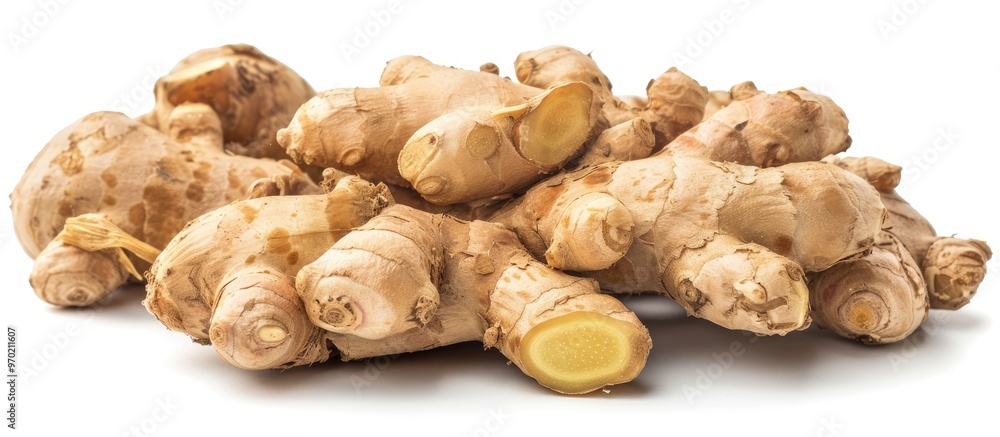 Fresh Ginger Root Or Rhizome Isolated On White Background Ingredients Of Herbs For Healing And Healthy Food Or Natural Therapy Concept Fresh Ginger Root Or Rhizome Isolated On White Background Ingredients Of Herbs For Healing And Healthy Food Or Natural Therapy Concept