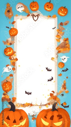 可愛いおばけのハロウィンフレーム