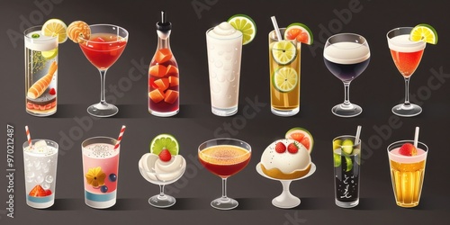 Wallpaper Mural Tasty and Varied Collection of Drinks Torontodigital.ca