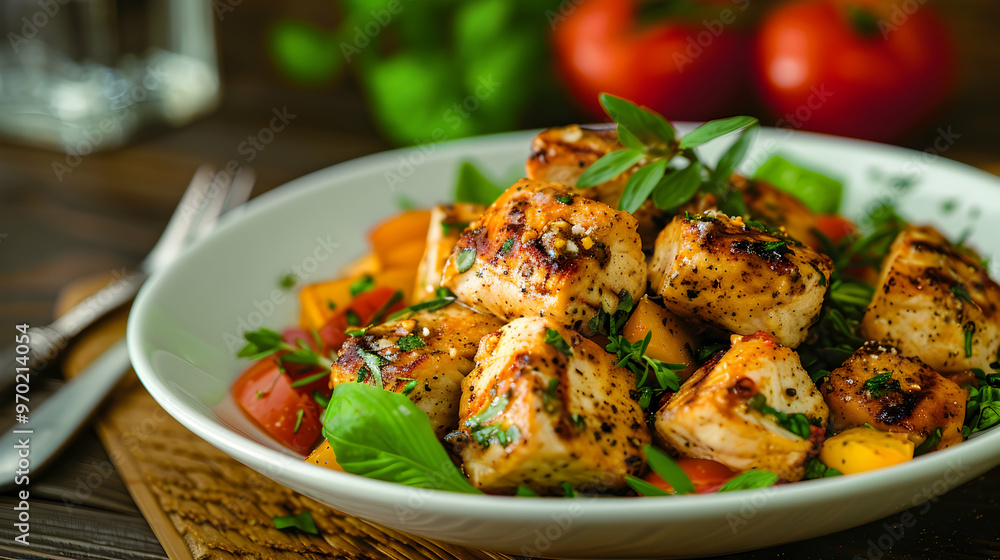 Two Plates Food Table With Utensils