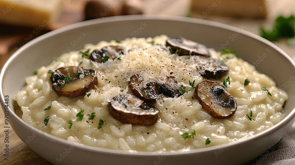 Creamy Mushroom Risotto with Parmesan and Thyme Creamy Mushroom Risotto with Parmesan and Thyme