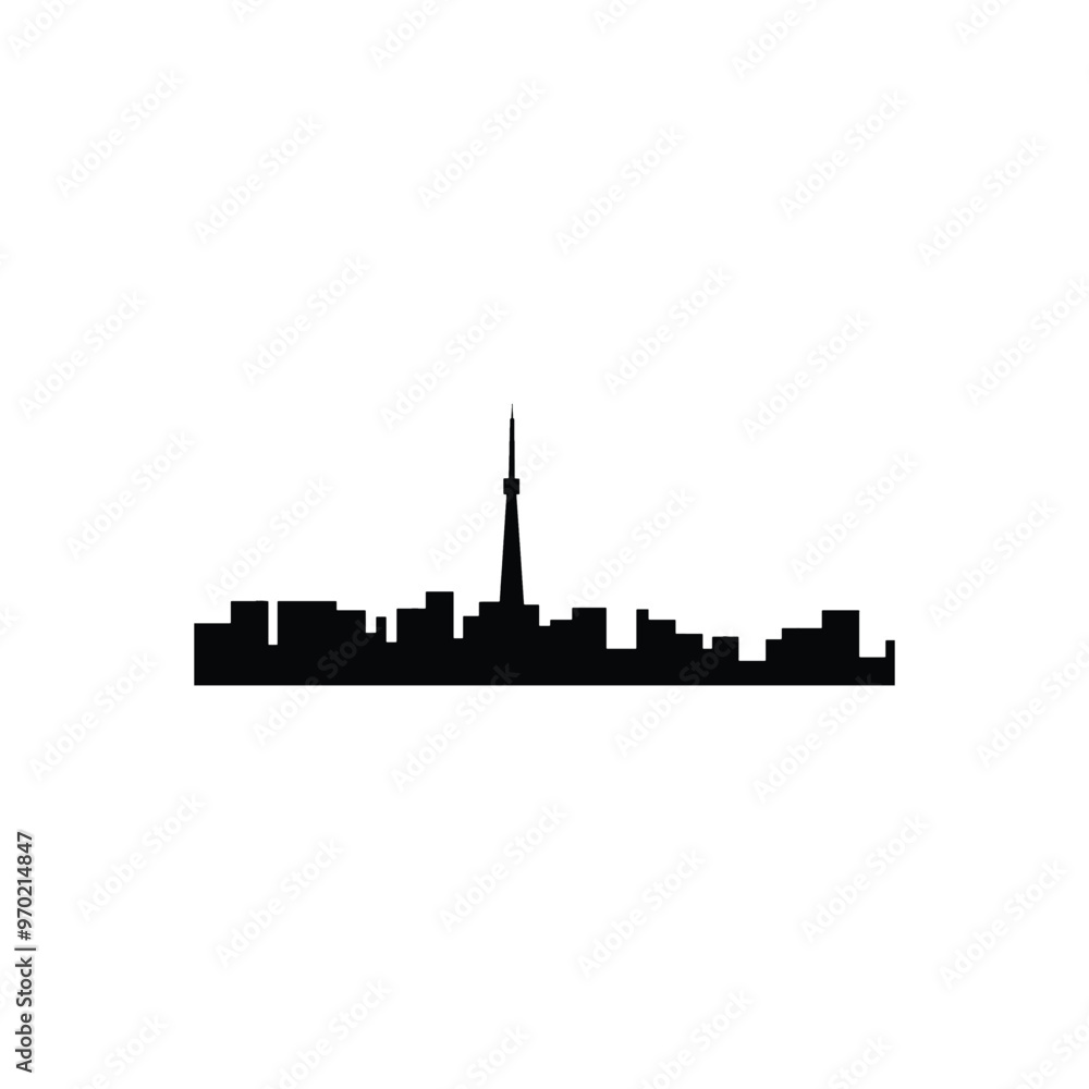 NEW YORK City Skyline Silhouette Cityscape Vector NEW YORK City Skyline Silhouette Cityscape Vector