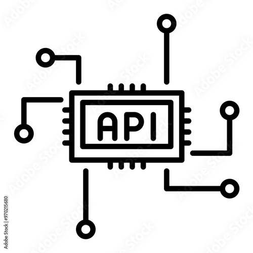 API integration Icon, Tech bussines