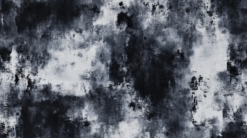 Black Tie Dye Black Pastel Splash Dirty Dyed Paint Seamless Dye Wash Textile White Old Ink Gray Dirty Print Gray Grungy Splash Fabric Wrinkled Splatter White Watercolor White Dirty Art