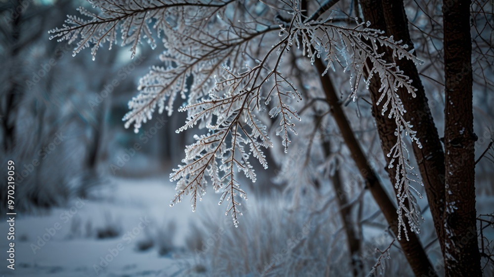 Frost Covered Branches in Winter Frost Covered Branches in Winter