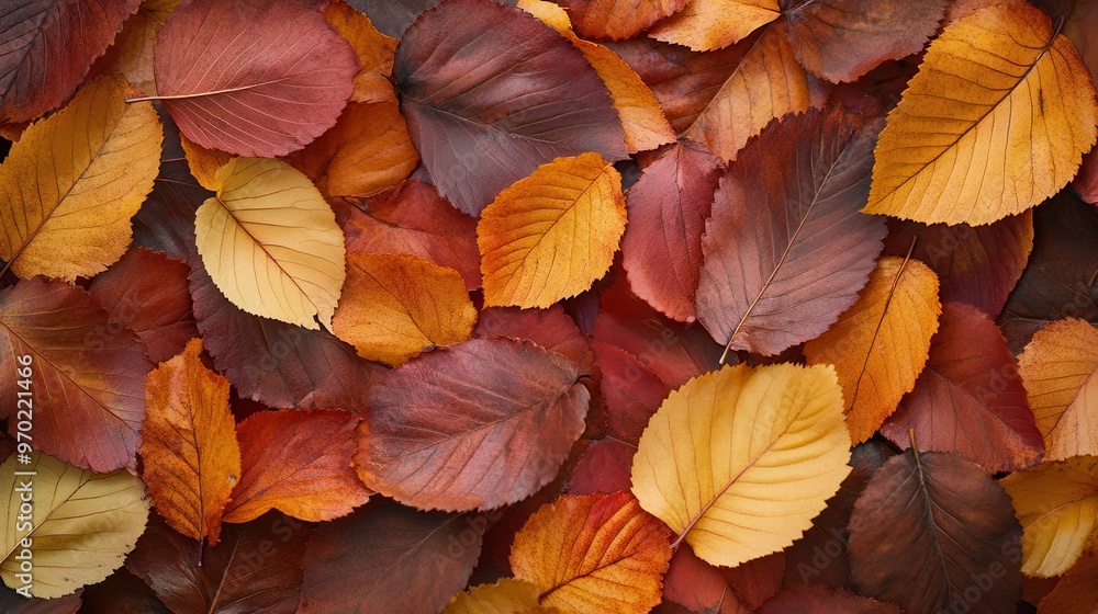 A beautiful arrangement of colorful autumn leaves in shades of orange, red, and yellow, creating a visually stunning natural pattern. A beautiful arrangement of colorful autumn leaves in shades of orange, red, and yellow, creating a visually stunning natural pattern.