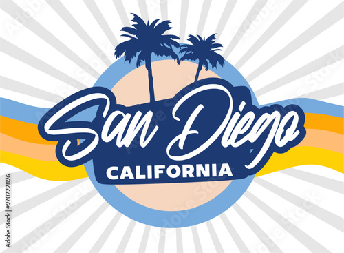 San Diego, California, United States with a beautiful sky in the background