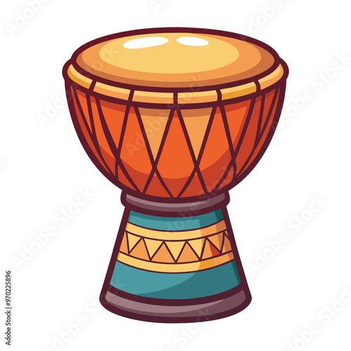 Djembedrum vector illustration on a white background