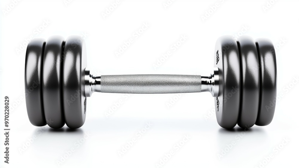 A large weight bar with a silver handle A large weight bar with a silver handle