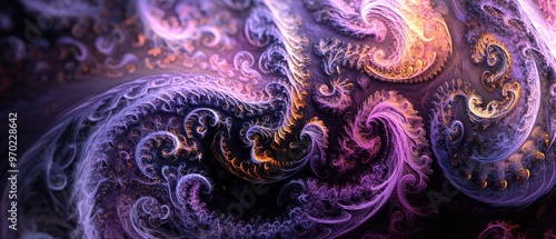 Wallpaper Mural Abstract fractal design created using computer graphics Torontodigital.ca