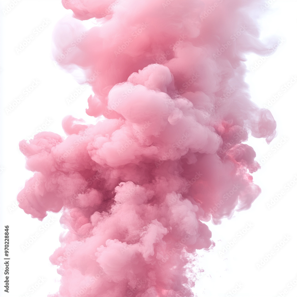 Fototapeta premium pink smoke on white background