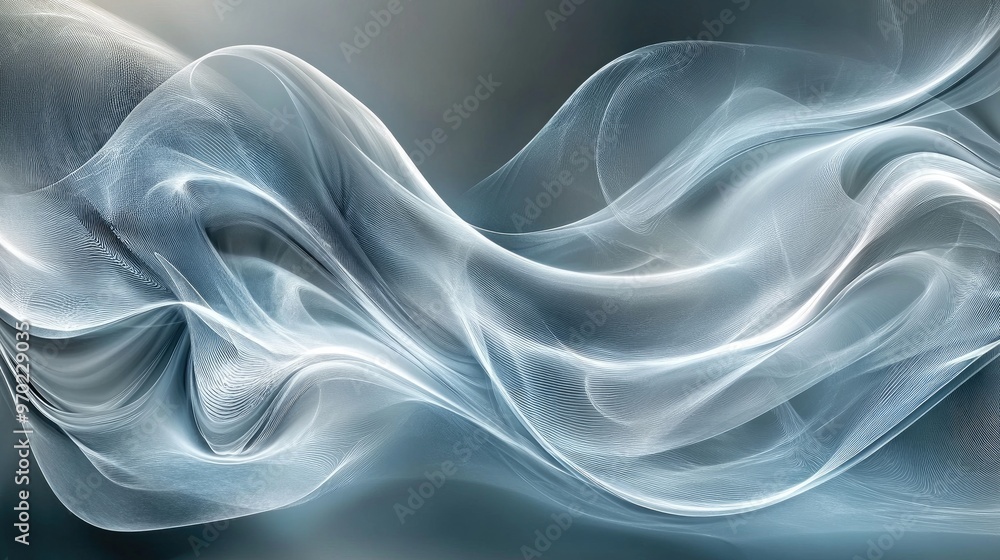 Fantasy abstract background featuring a silver wave design Fantasy abstract background featuring a silver wave design