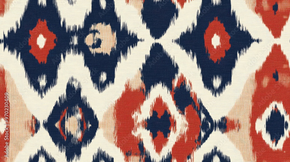 Ikat design seamless pattern Ikat design seamless pattern