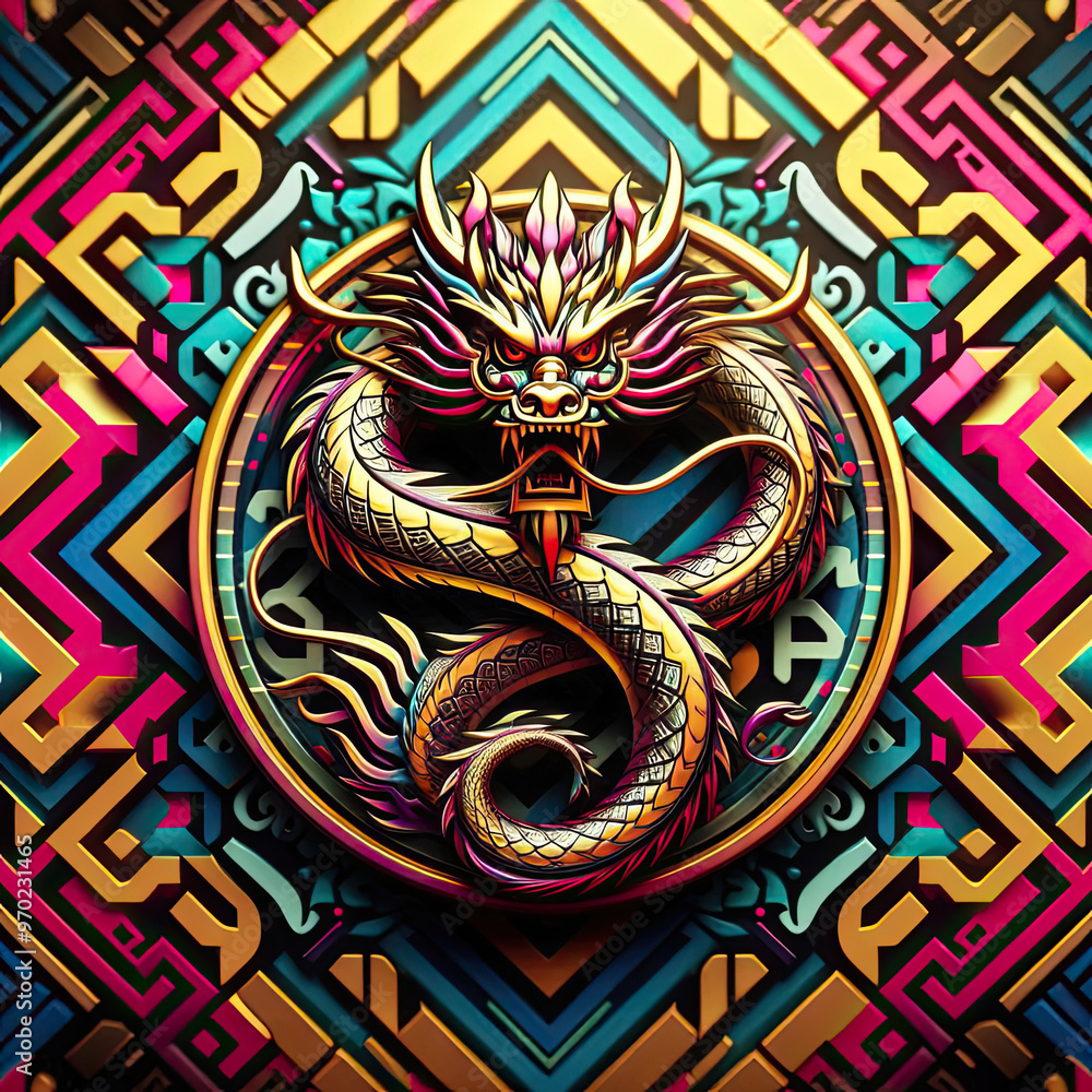 3d style of dragon Logo with vibrant gradient color 3d style of dragon Logo with vibrant gradient color