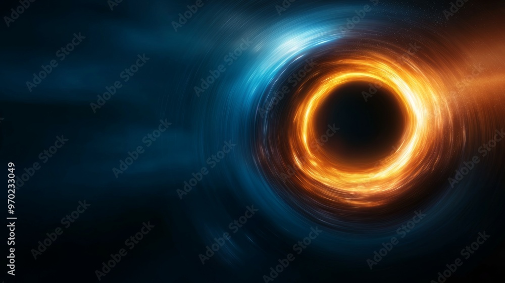 A blue and orange circle with a hole in the middle A blue and orange circle with a hole in the middle