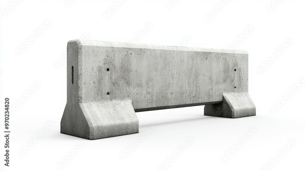 A concrete barrier with a hole in it A concrete barrier with a hole in it