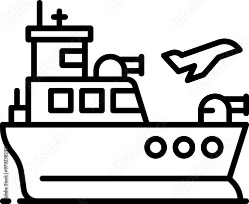 Navy warship icon