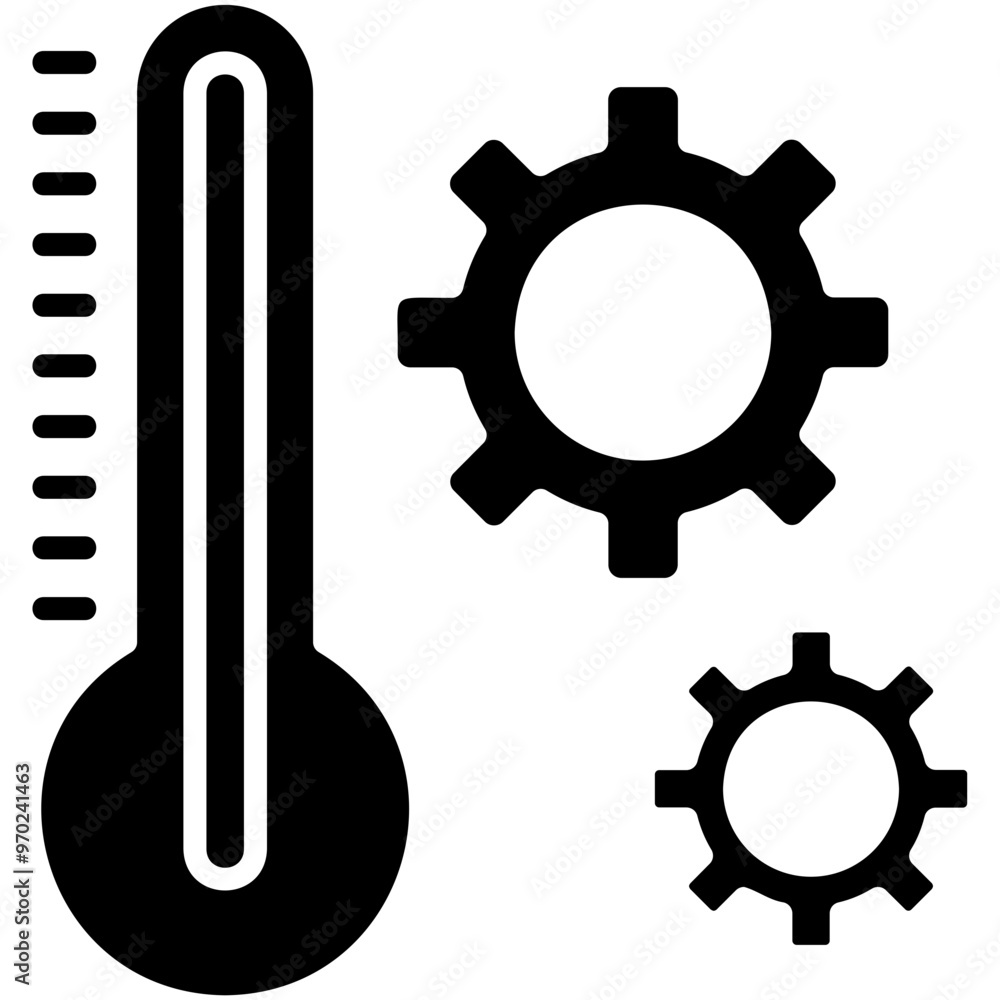 Obraz premium Temperature Setting Icon