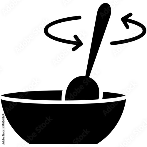 Stir Boik With Spoon Icon