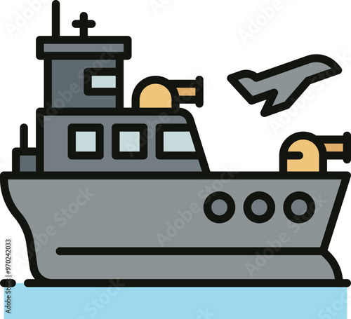 Navy warship icon