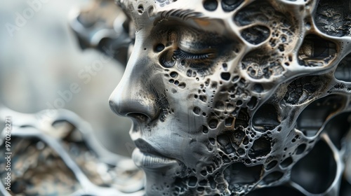 A limited edition, handcrafted sculpture combining metal and 3D printed elements, demonstrating the artistic potential of the technology photo