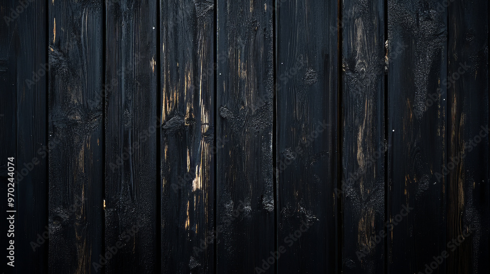Fototapeta premium Black Wooden Wall Texture