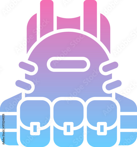 Safety vest military icon