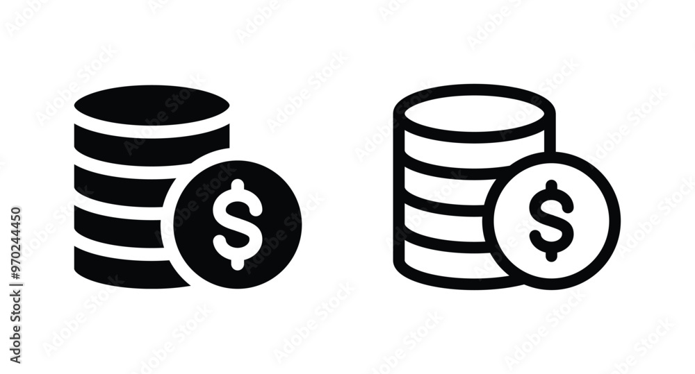 coin dollar money icon vector for web site coin dollar money icon vector for web site