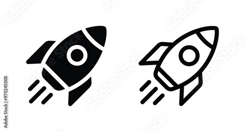 rocket icon vector. rocket signs icons. Rocket launched 