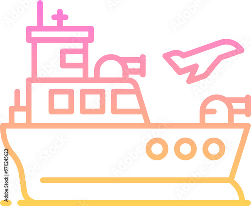 Navy warship icon