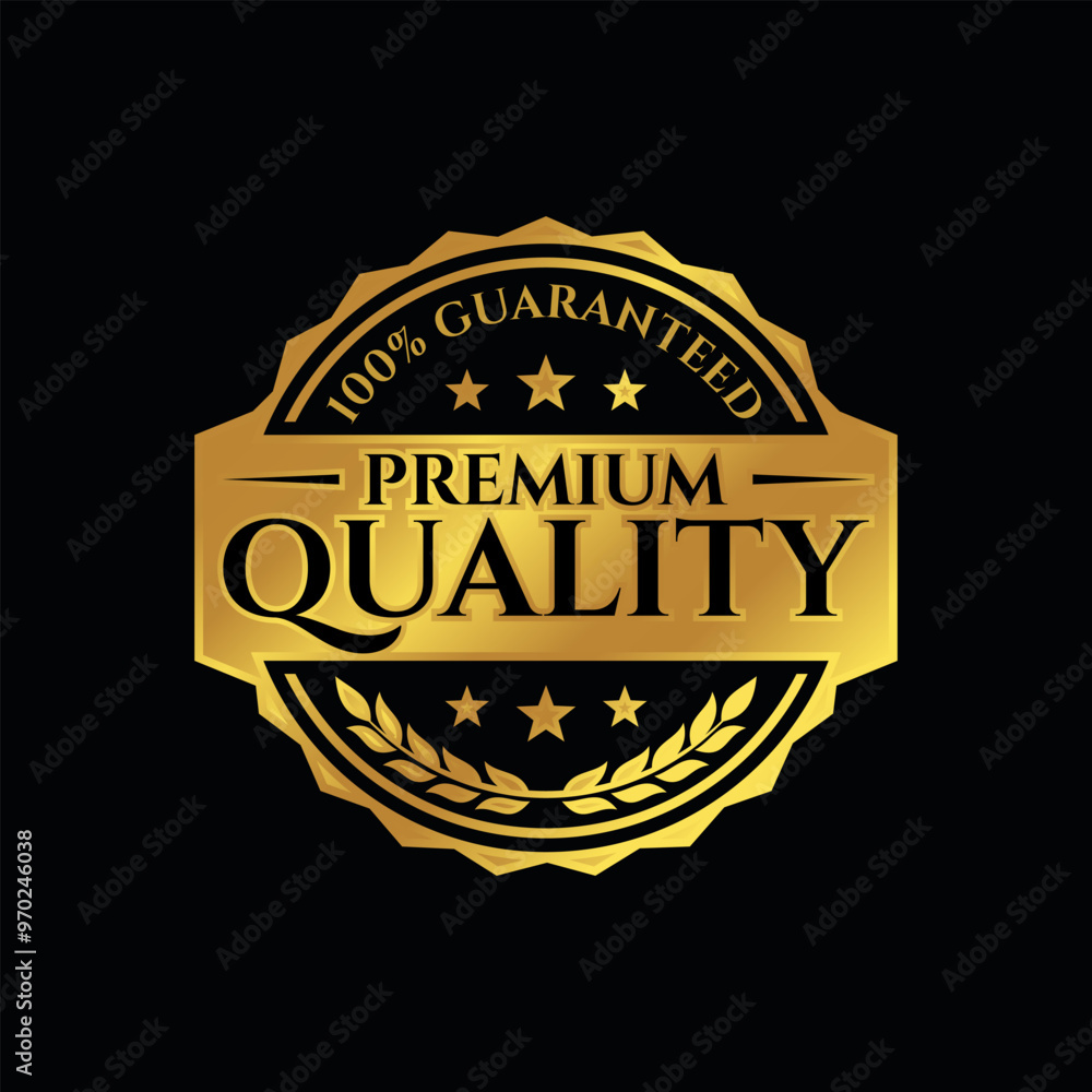 Fototapeta premium Premium Quality stamp, badge or logo. Satisfaction Guaranteed badge, trust badge design, guarantee badge.