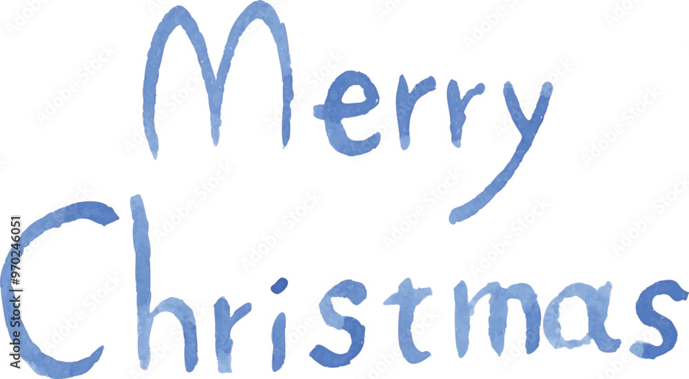 Obraz premium 水彩タッチのメリークリスマスの文字のベクターイラスト02