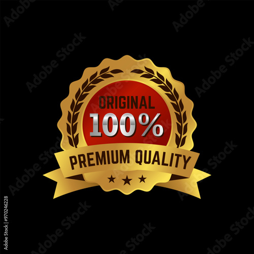 Premium Quality stamp, badge or logo. Satisfaction Guaranteed badge, trust badge design, guarantee badge.