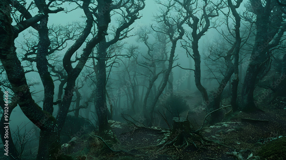 Mystic forest background Mystic forest background