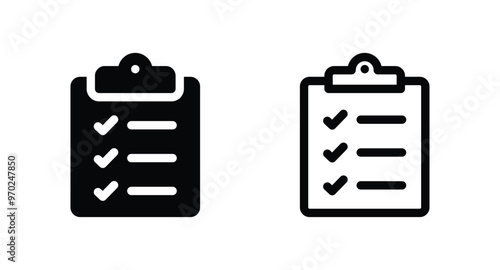 Clipboard, checklist, report icon vector for web site